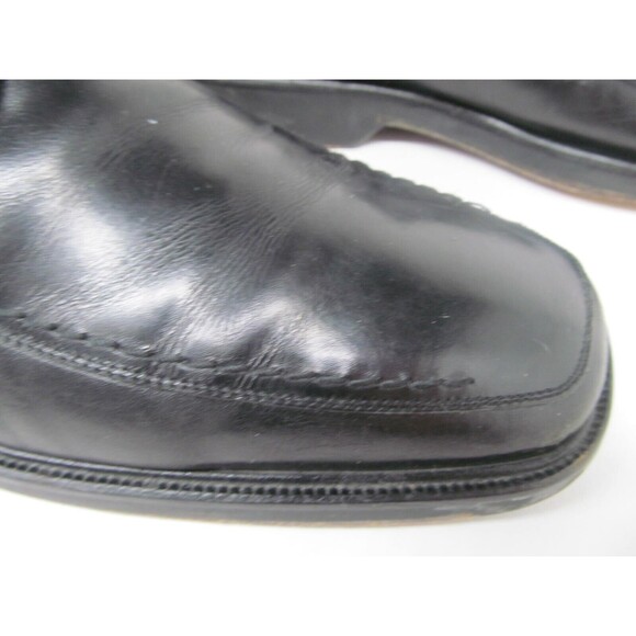 Mezlan Mens Black Apron Toe Derby Shoes Size US 10 Quality Made In Spain - Picture 9 of 16